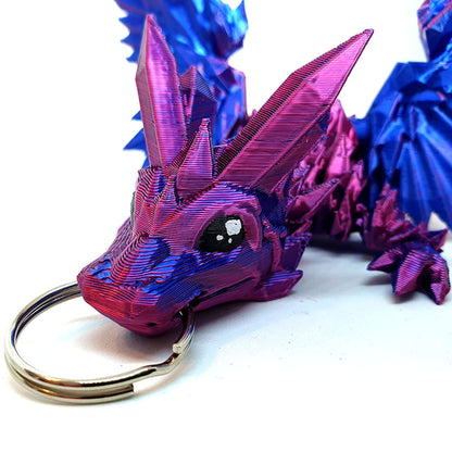 Crystal Wing Rainbow Dragon Wyrmling Keychain