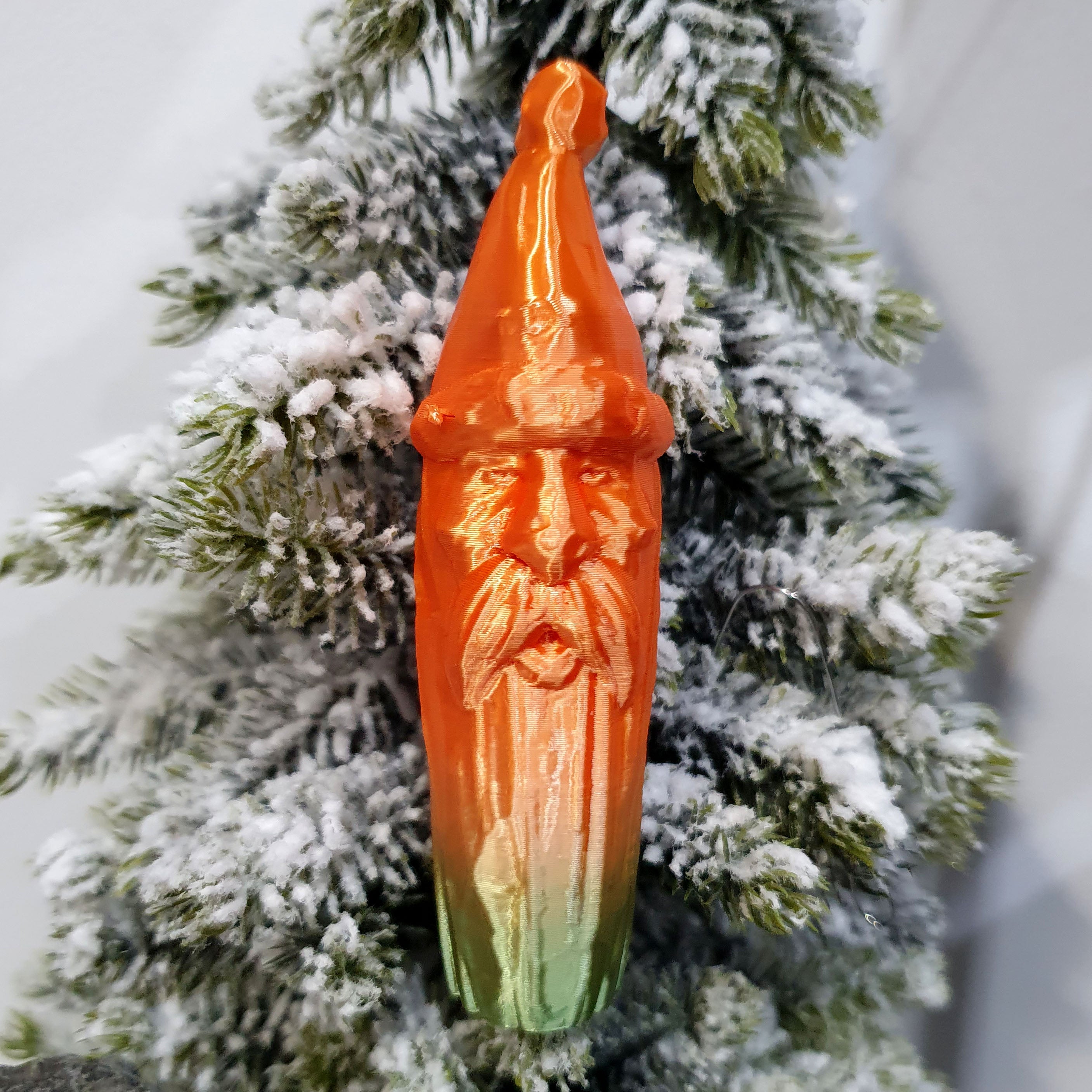 Bored Santa "Hand Carved" Christmas Tree Ornament