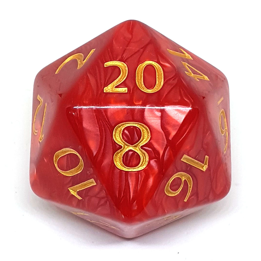 55mm D20 Chonk - Pearl Red