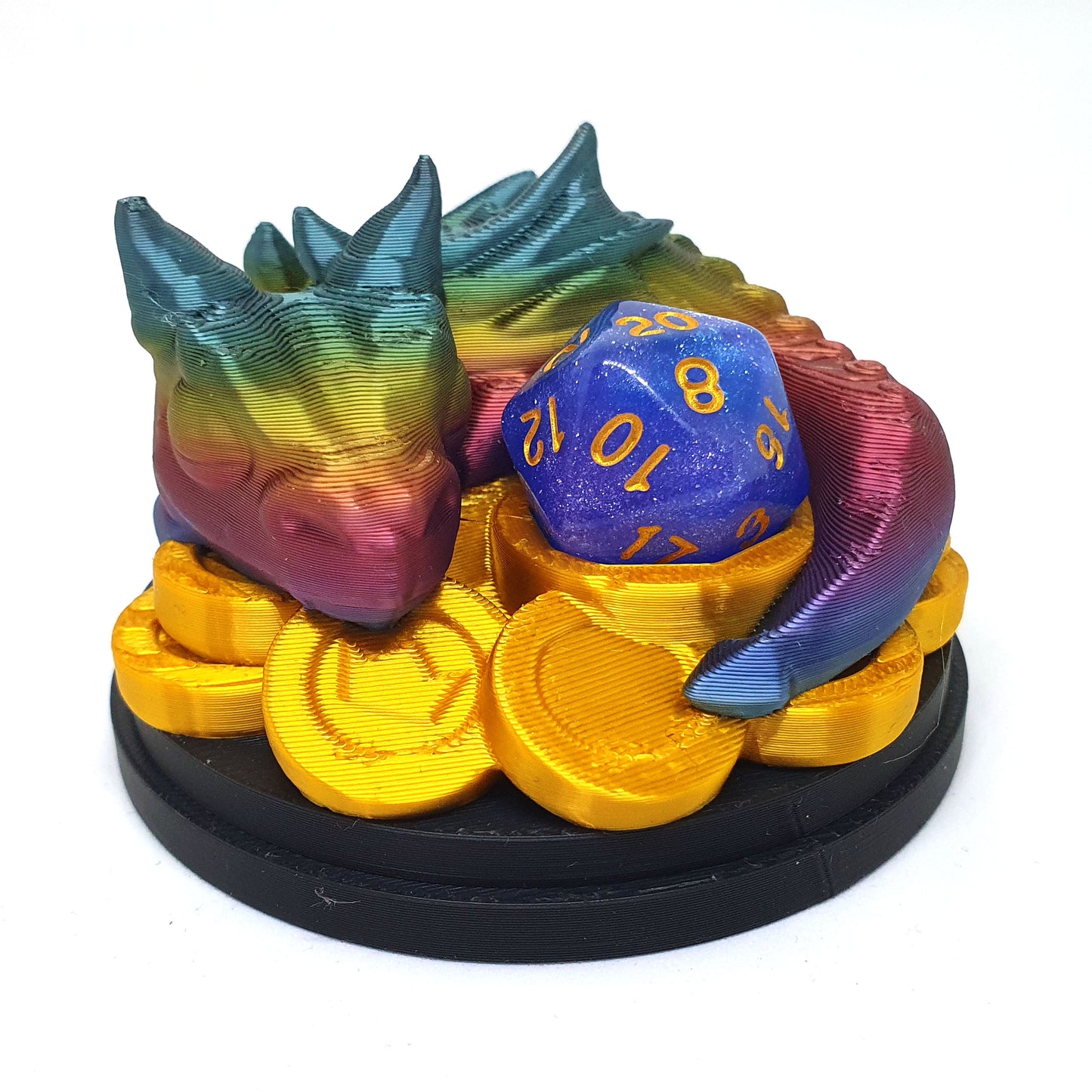 Baby Dragon On Coins Dice Guardian