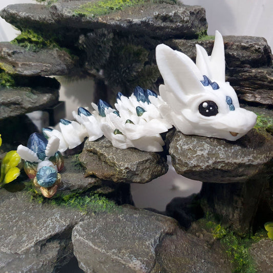 Easter Articulated Baby Dragon - Albino Universe