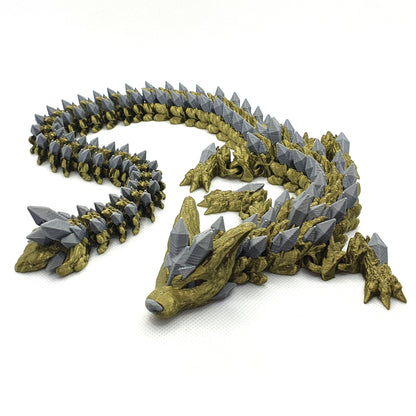 Crystal Wolf Articulated Adult Dragon