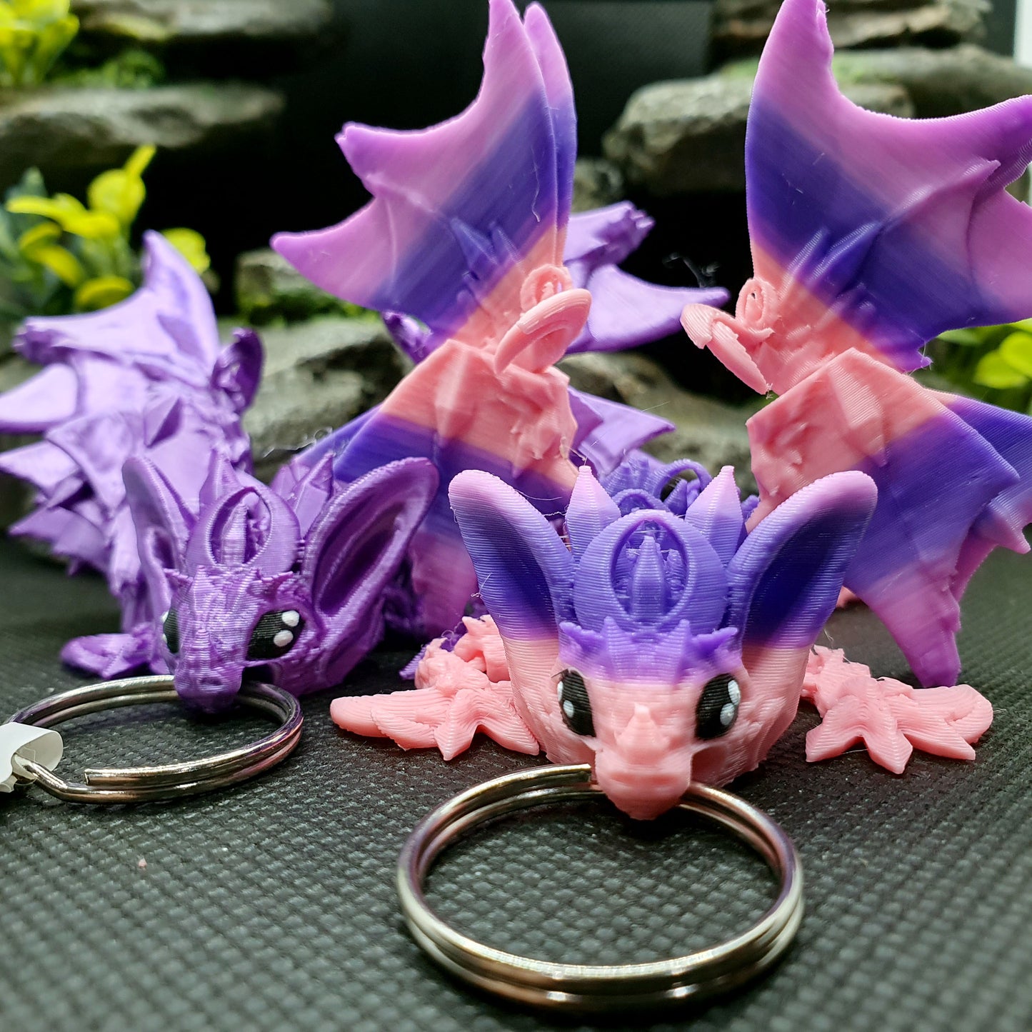 Night Wing Dragon Wyrmling Keychain Blind Bag