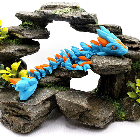 Gemstone Articulated Baby Dragon - Sora Orange