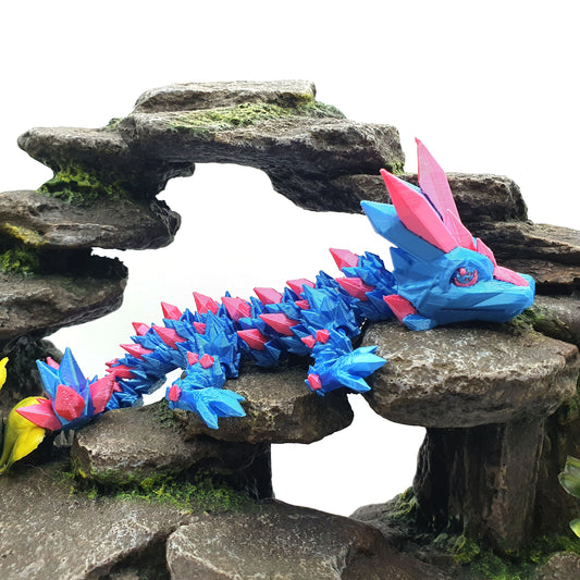 Crystal Articulated Baby Dragon - Candy Floss