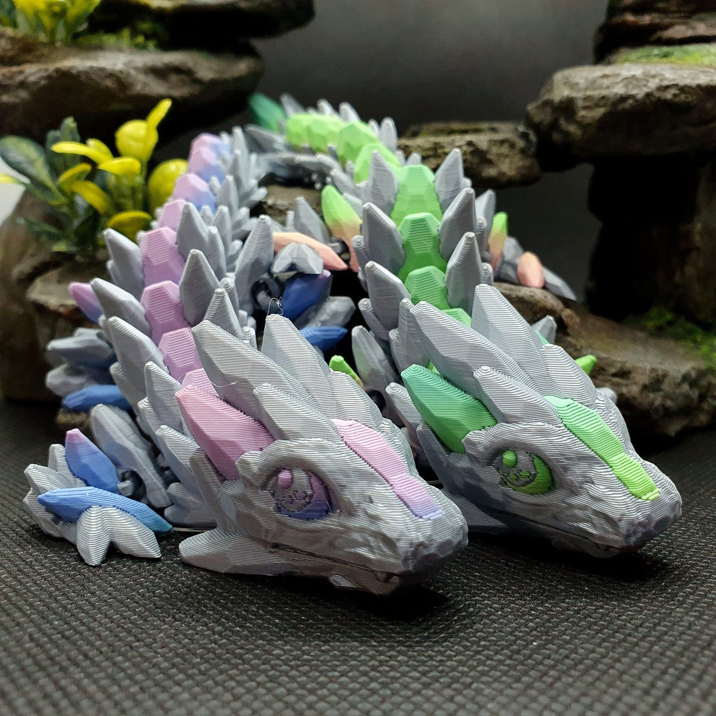 Gemstone Articulated Baby Dragon - Aurorasilk Drake