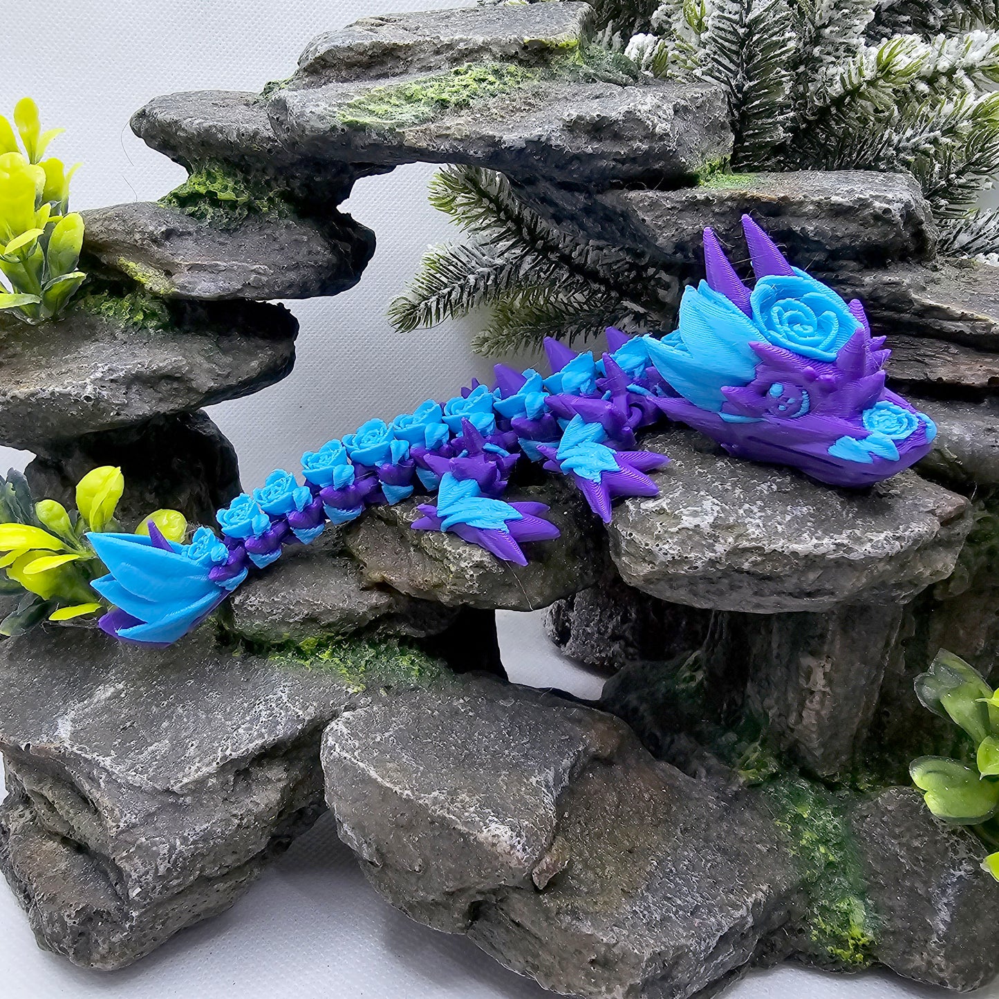 Rose Articulated Baby Dragon - Midnight Sky