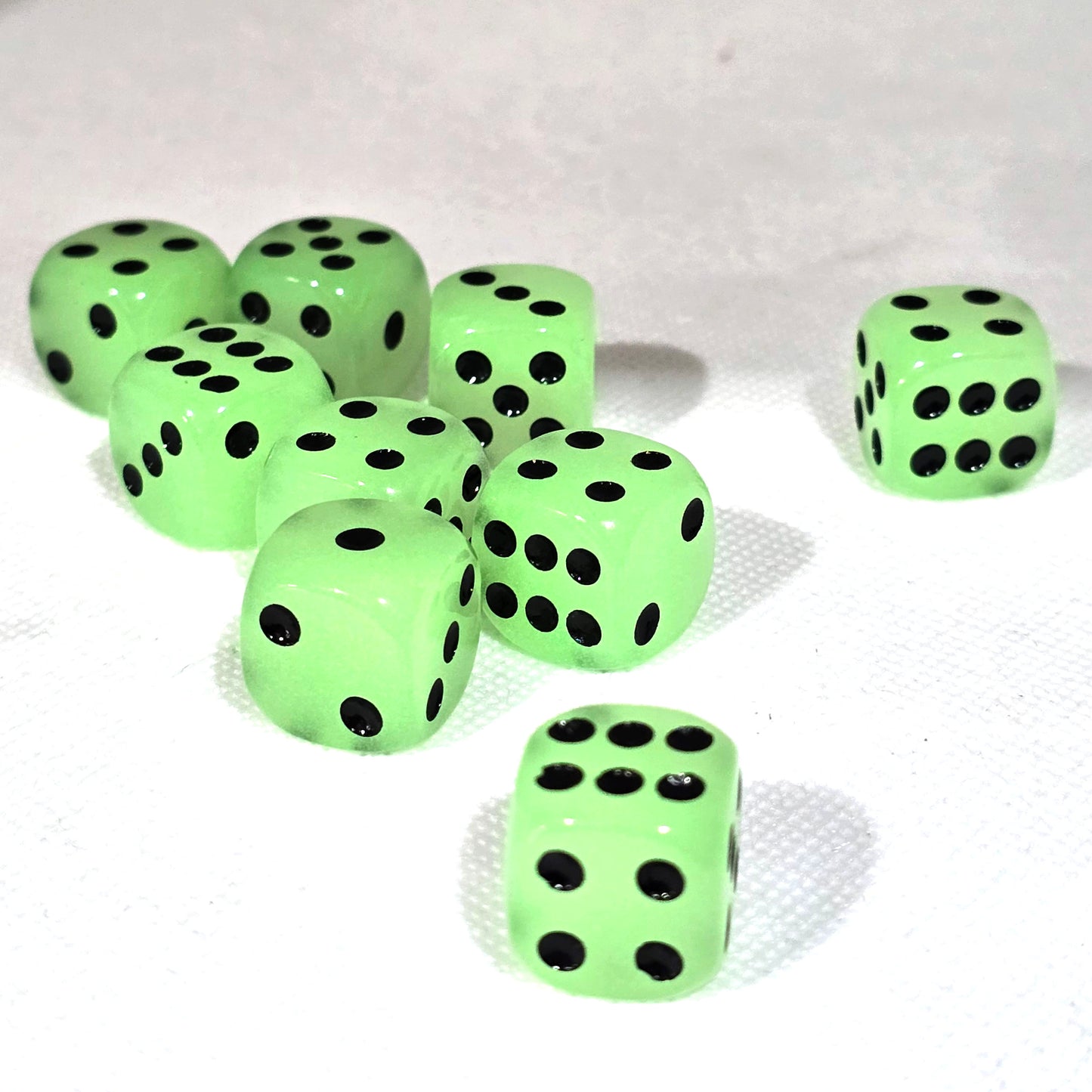 D6 Dice Set - Glow In The Dark