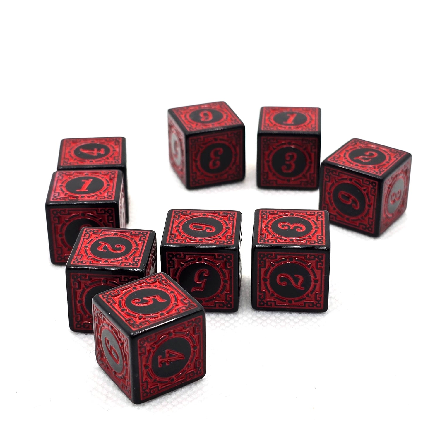 D6 Dice Set - Inferno Shadow