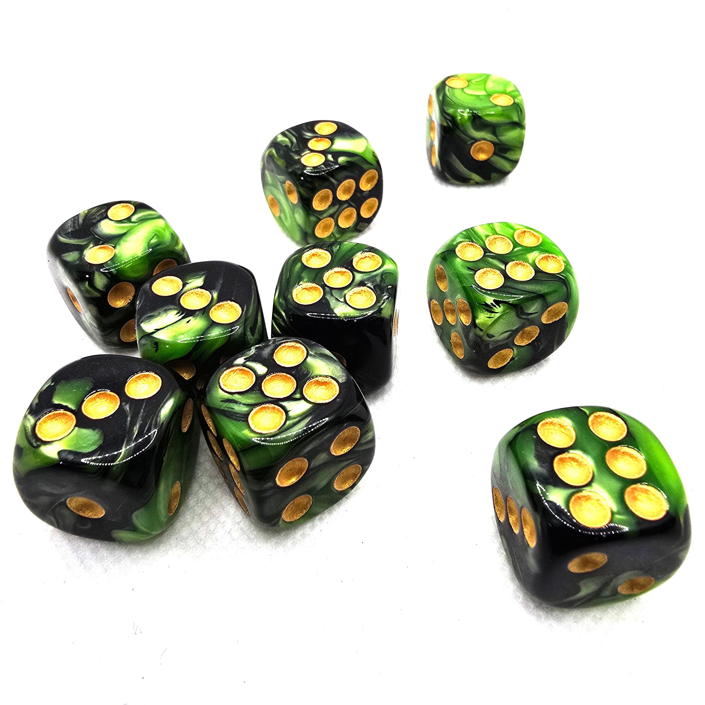 Emerald Abyss - Acrylic D6 Dice Set