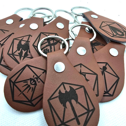 D&D Class Symbols PU Leather Keyring