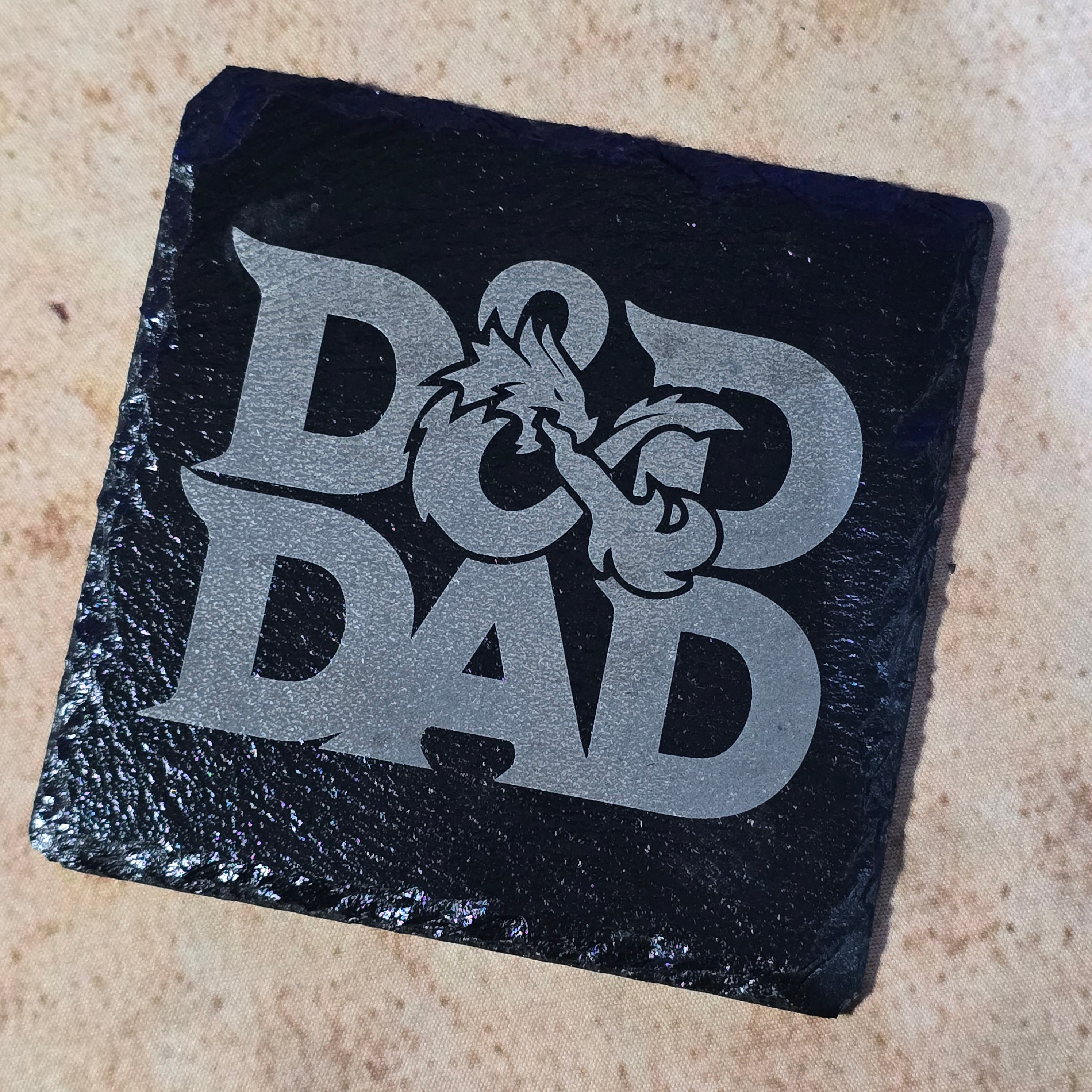 D&D Dad Slate Coaster
