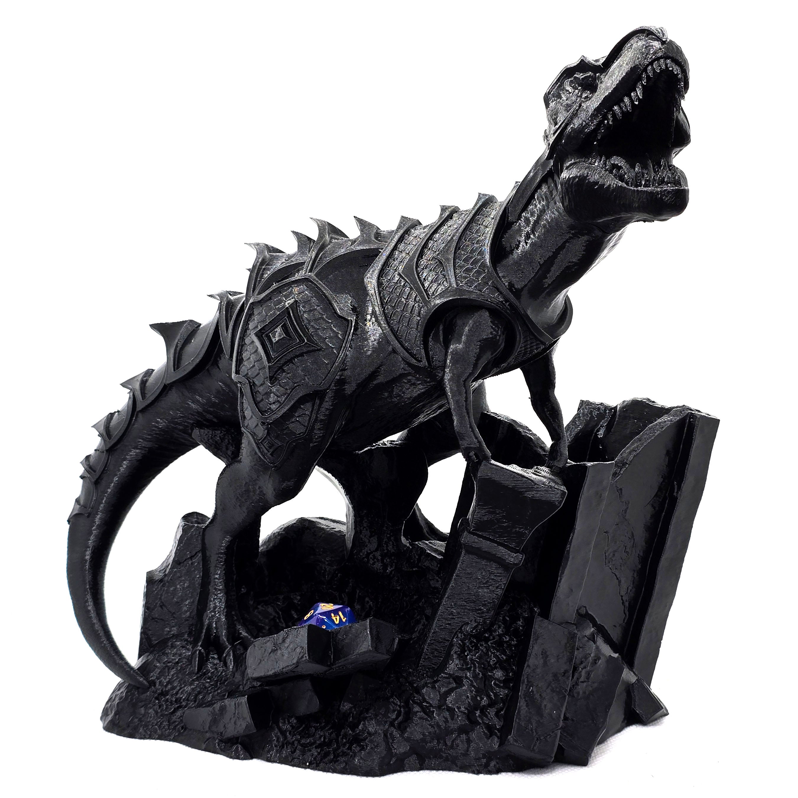 Armoured T-Rex Dice Tower