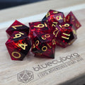 Crimson Nebula - Space Themed - Resin Dice Set