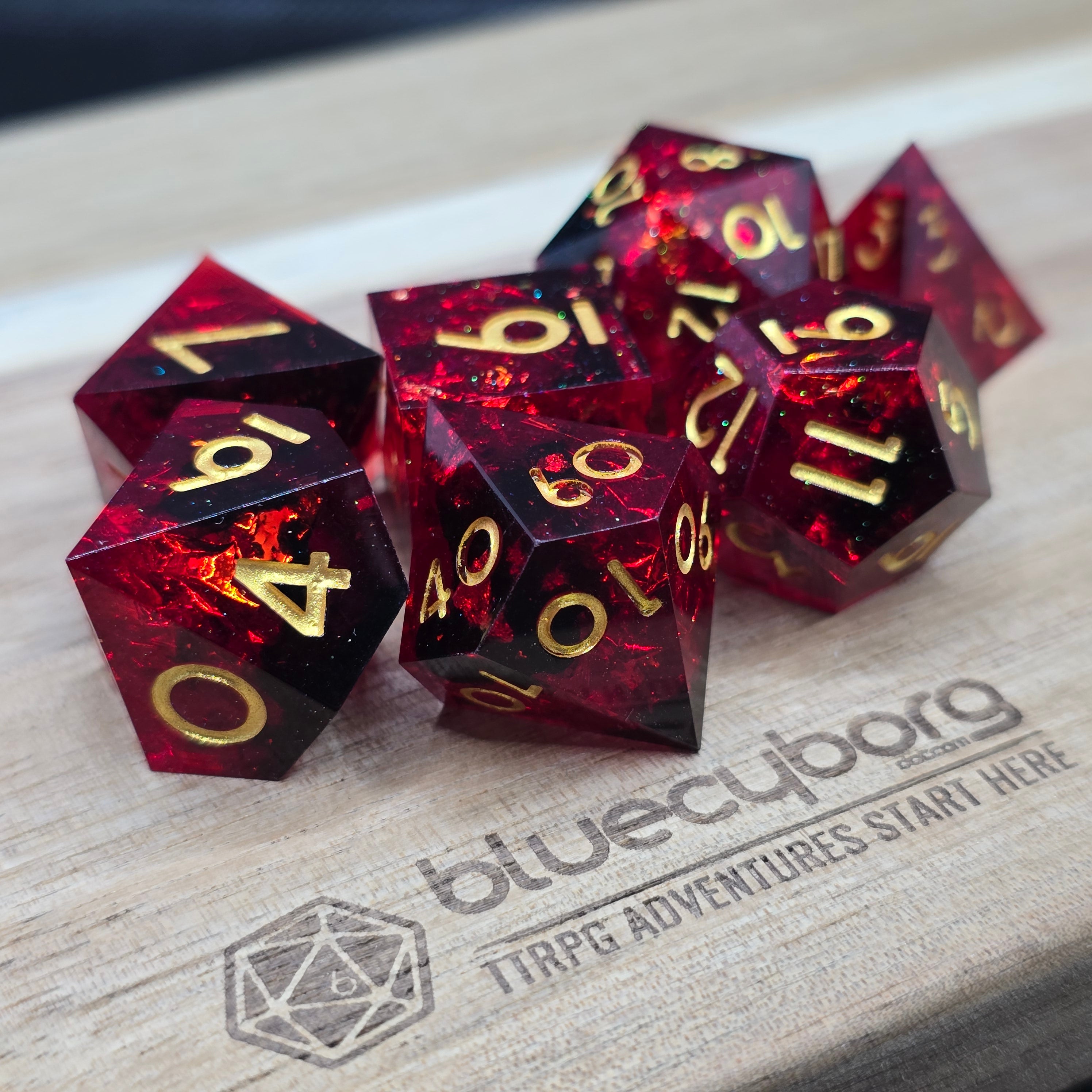Crimson Nebula - Resin Dice Set