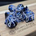 Volcano - Blue - Resin Dice Set