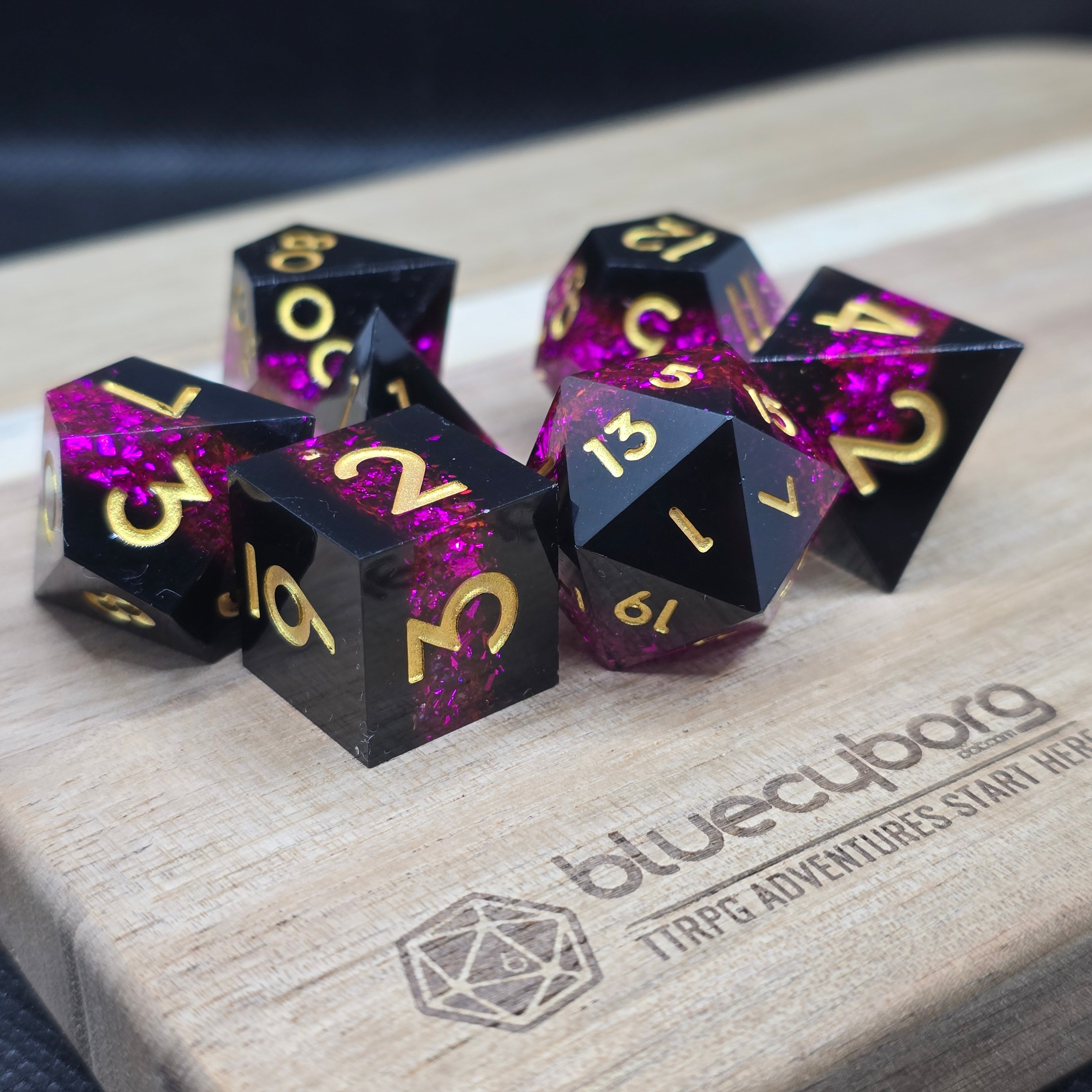 Celestial Marrow - Purple - Resin Dice Set