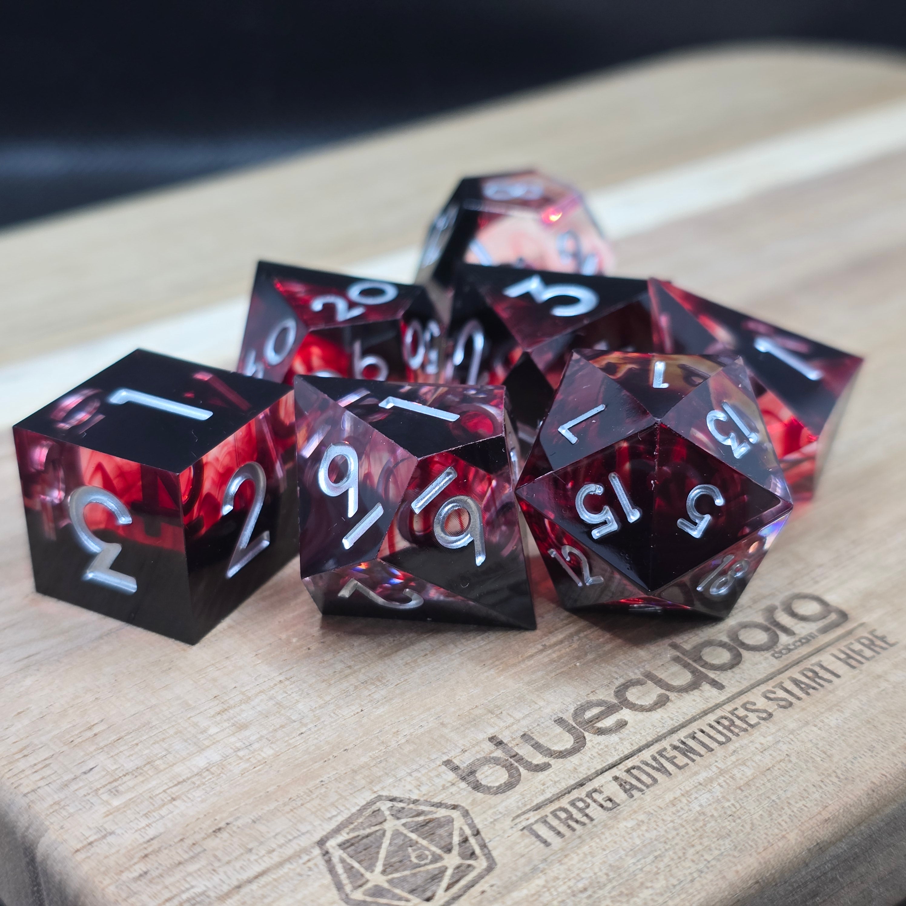 Dexter's Slides - Horror Themed - Resin Dice Set