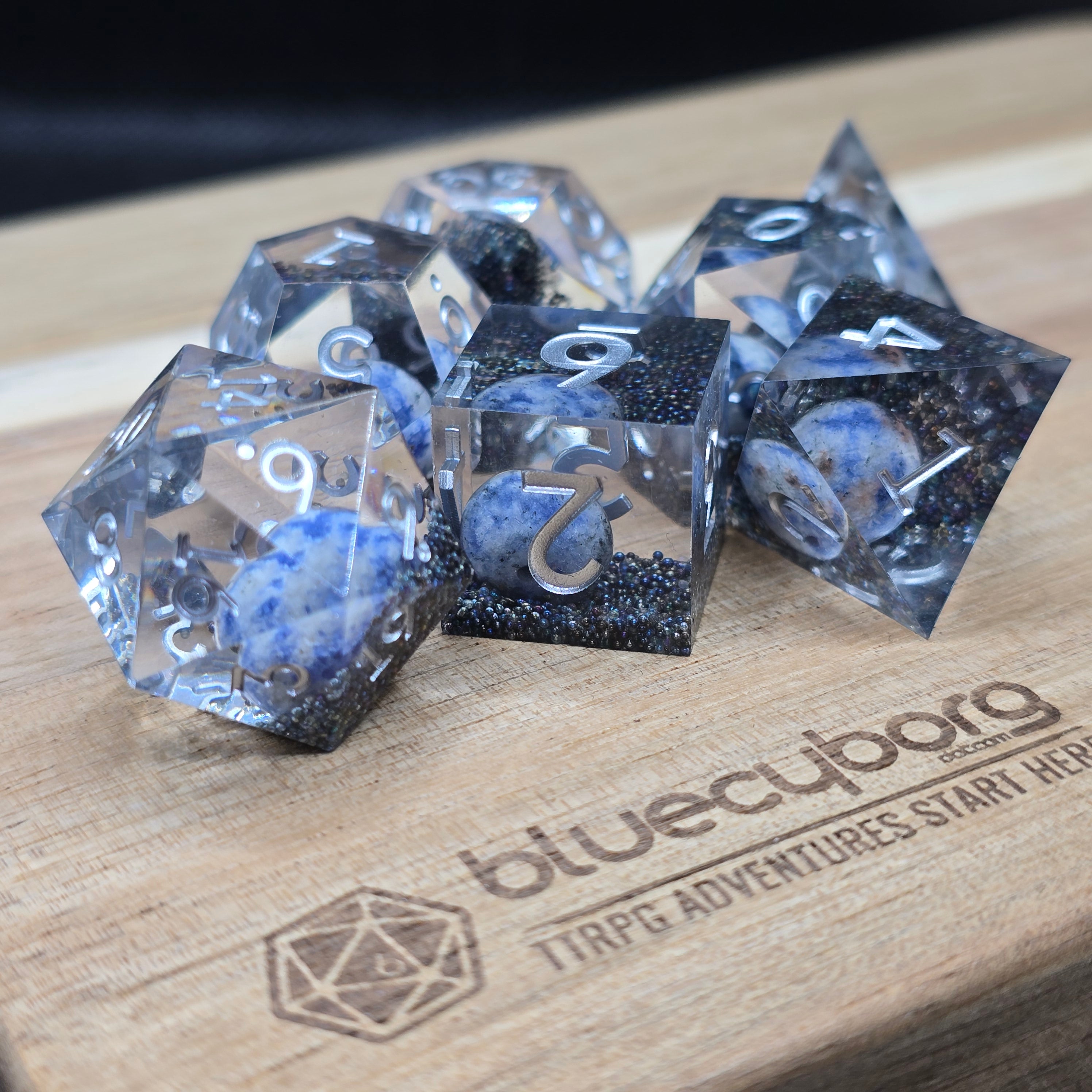 Blue Planet - Resin Dice Set