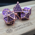 Dragon Scale - Purple - Dragon Themed - Metal Dice Set