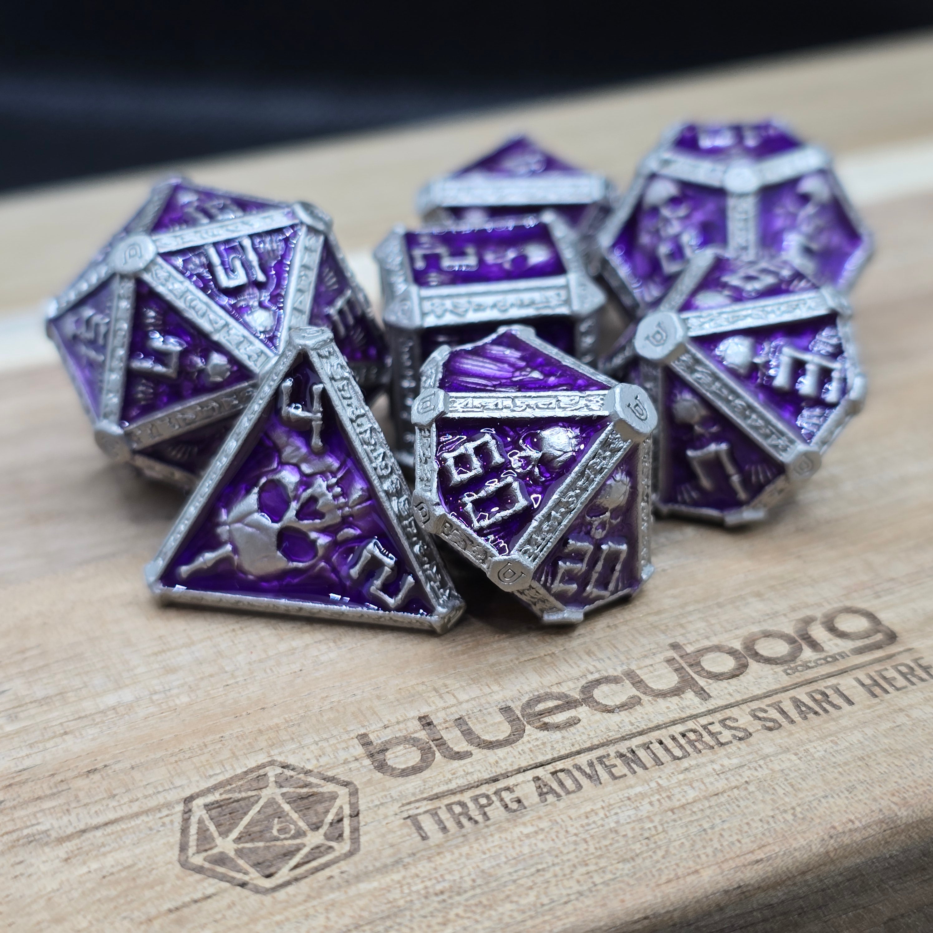 Necropolis Divination - Purple - Metal Dice Set
