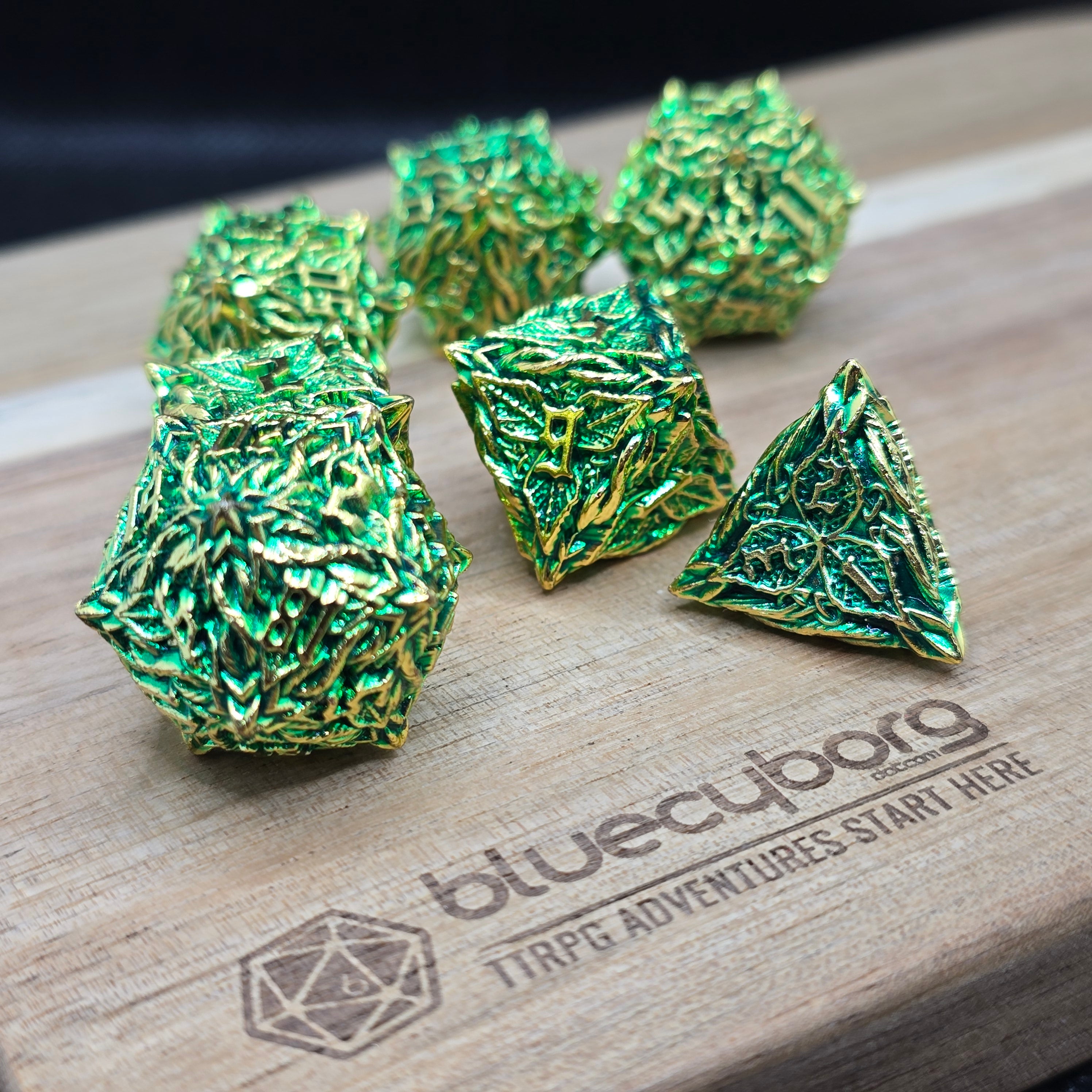 Sylvan Fortune - Floral Themed - Metal Dice Set