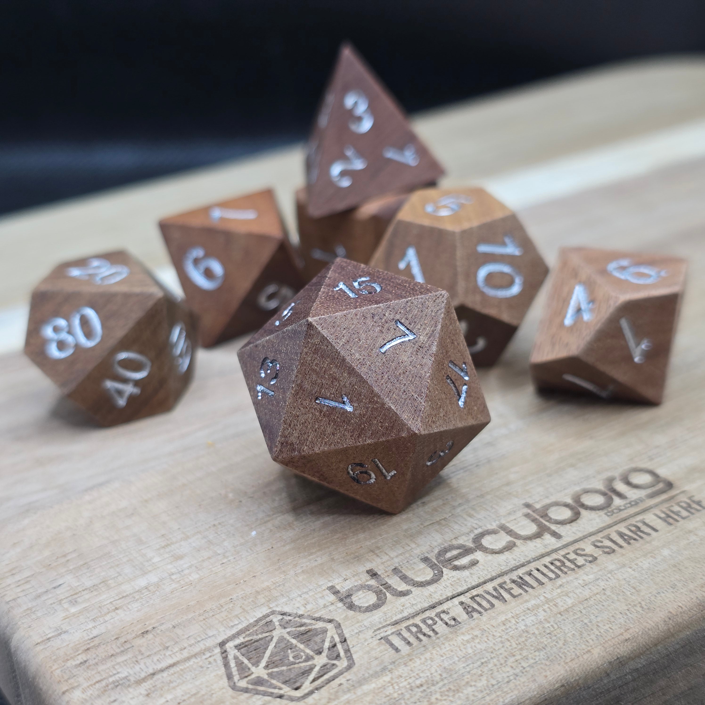 African Rosewood - Wood Dice Set