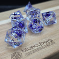Purple Daisy - Floral Themed - Resin Dice Set