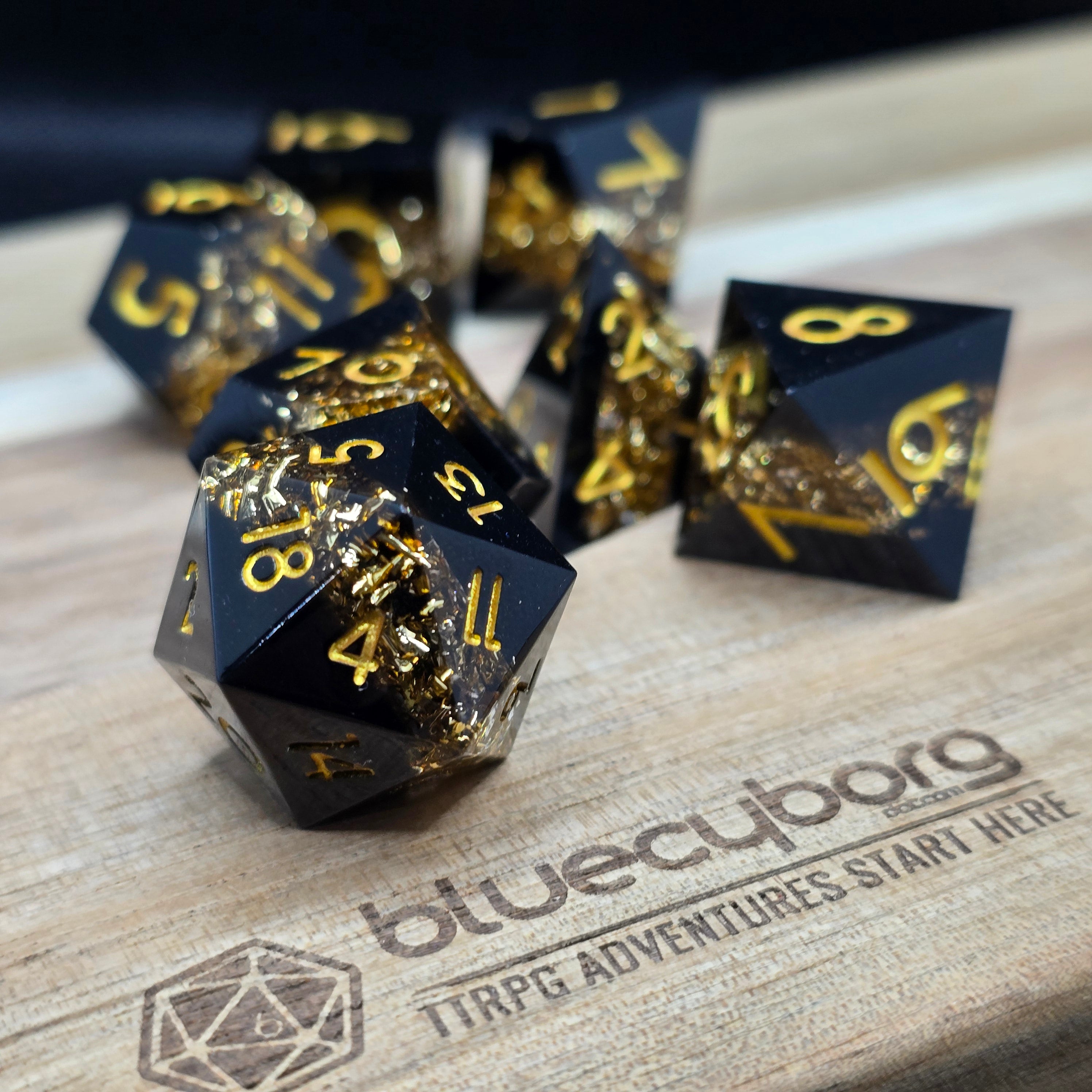 Celestial Marrow - Gold - Resin Dice Set