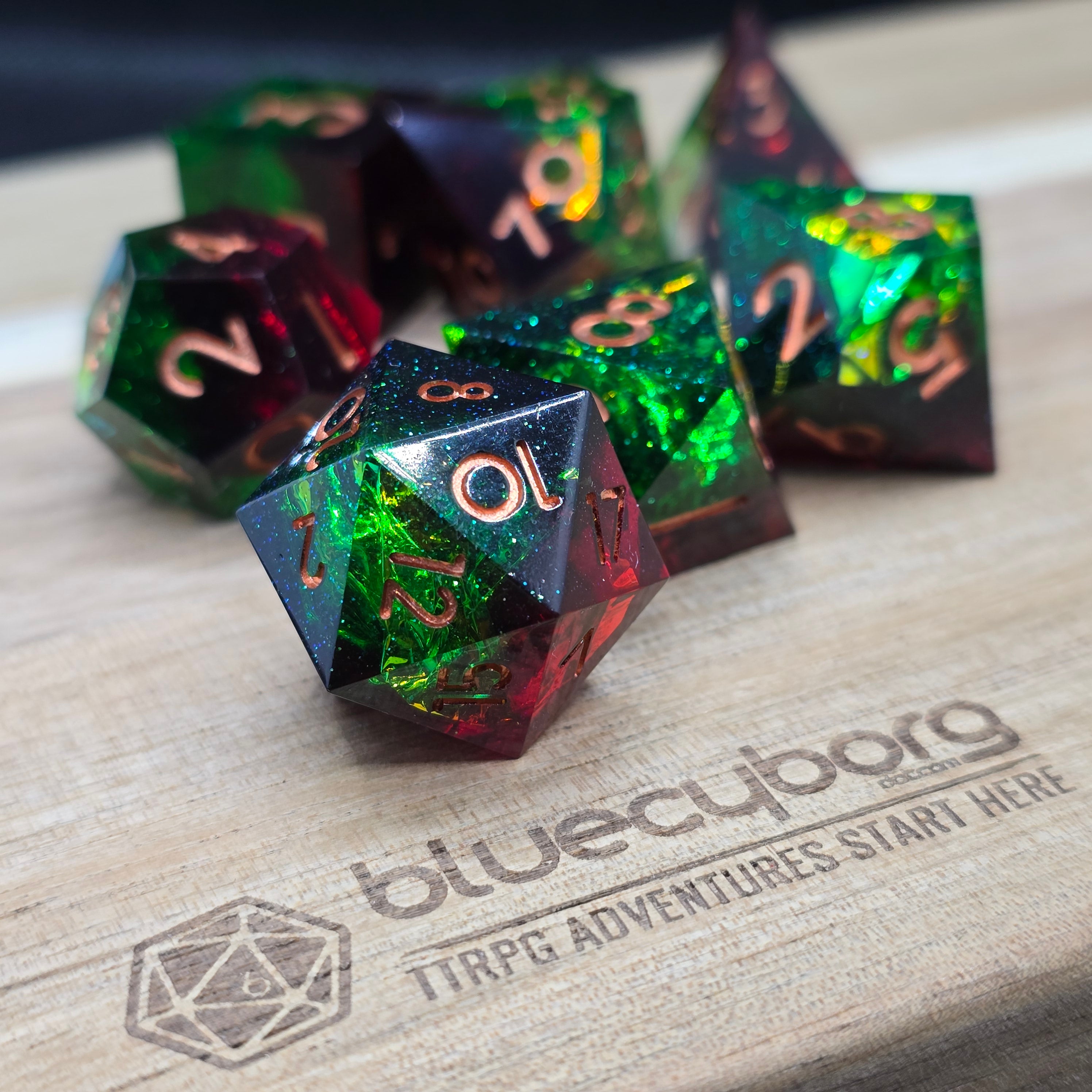 Jungle Fire - Resin Dice Set