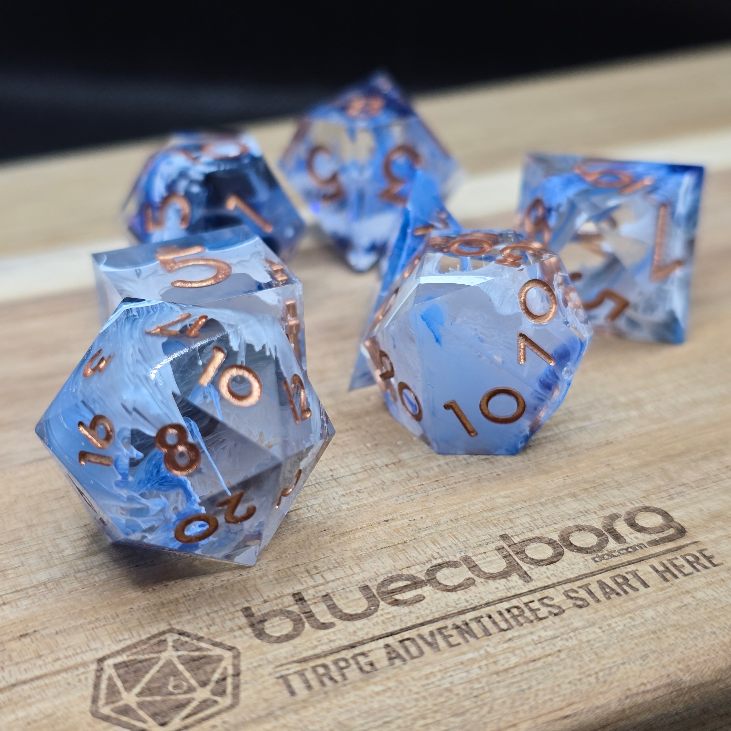 Petri Glacier - Resin Dice Set