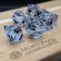 Kitty Sparkles - Cat Themed - Liquid Core Resin Dice Set
