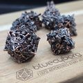Fractured Ore Dragon - Red Copper - Metal Dice Set