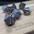 Stripes - Purple - Metal Dice Set