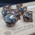 Dragon Black / Green - Liquid Core Resin Dice Set