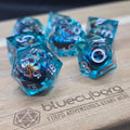 Dragon Blue - Liquid Core Resin Dice Set