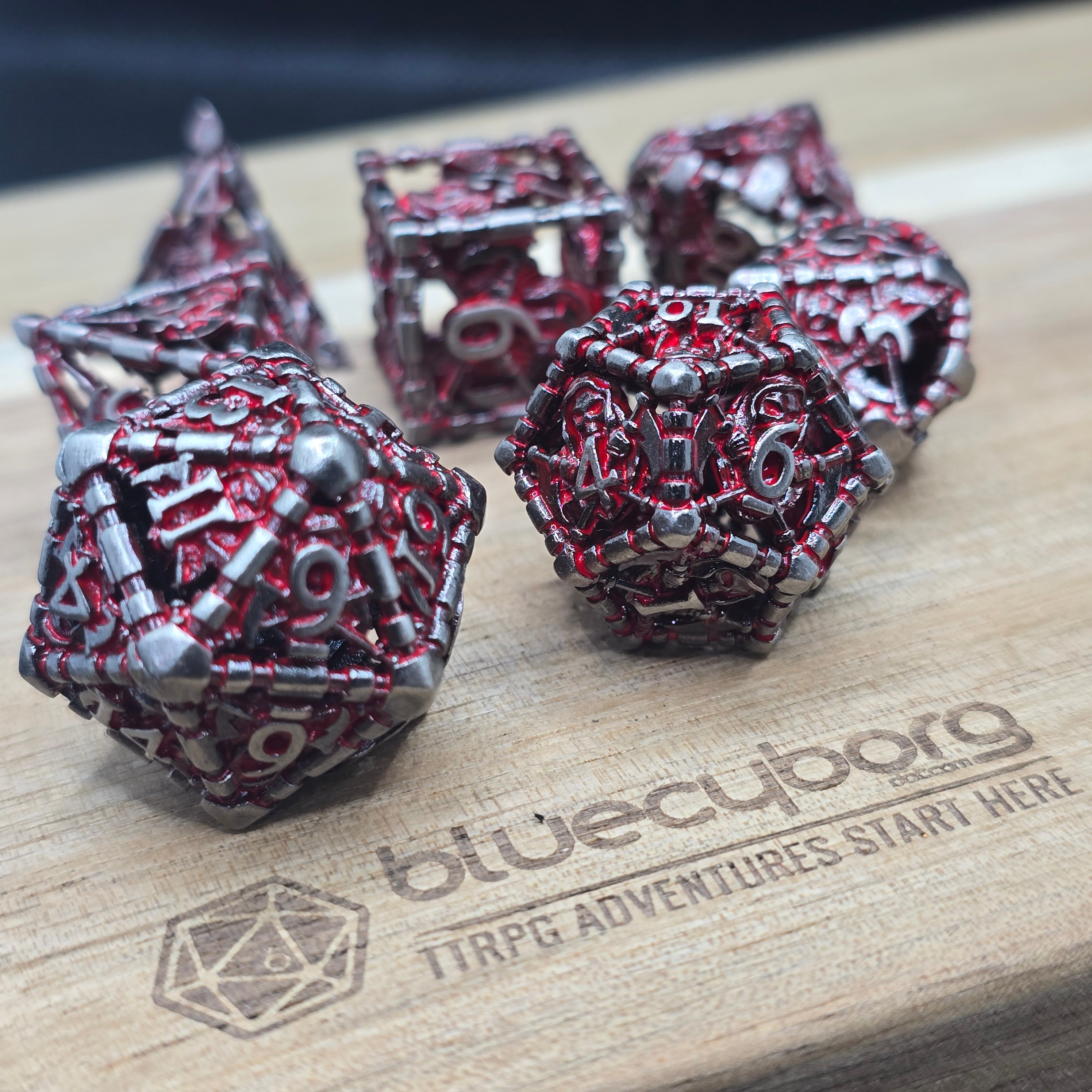 Reaper Bloodied - Hollow - Horror Themed - Metal Dice Set