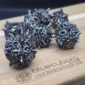 Chinese Dragon - Ancient Nickel - Dragon Themed - Hollow - Metal Dice Set