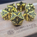 Morning Star - Golden Black - Metal Dice Set