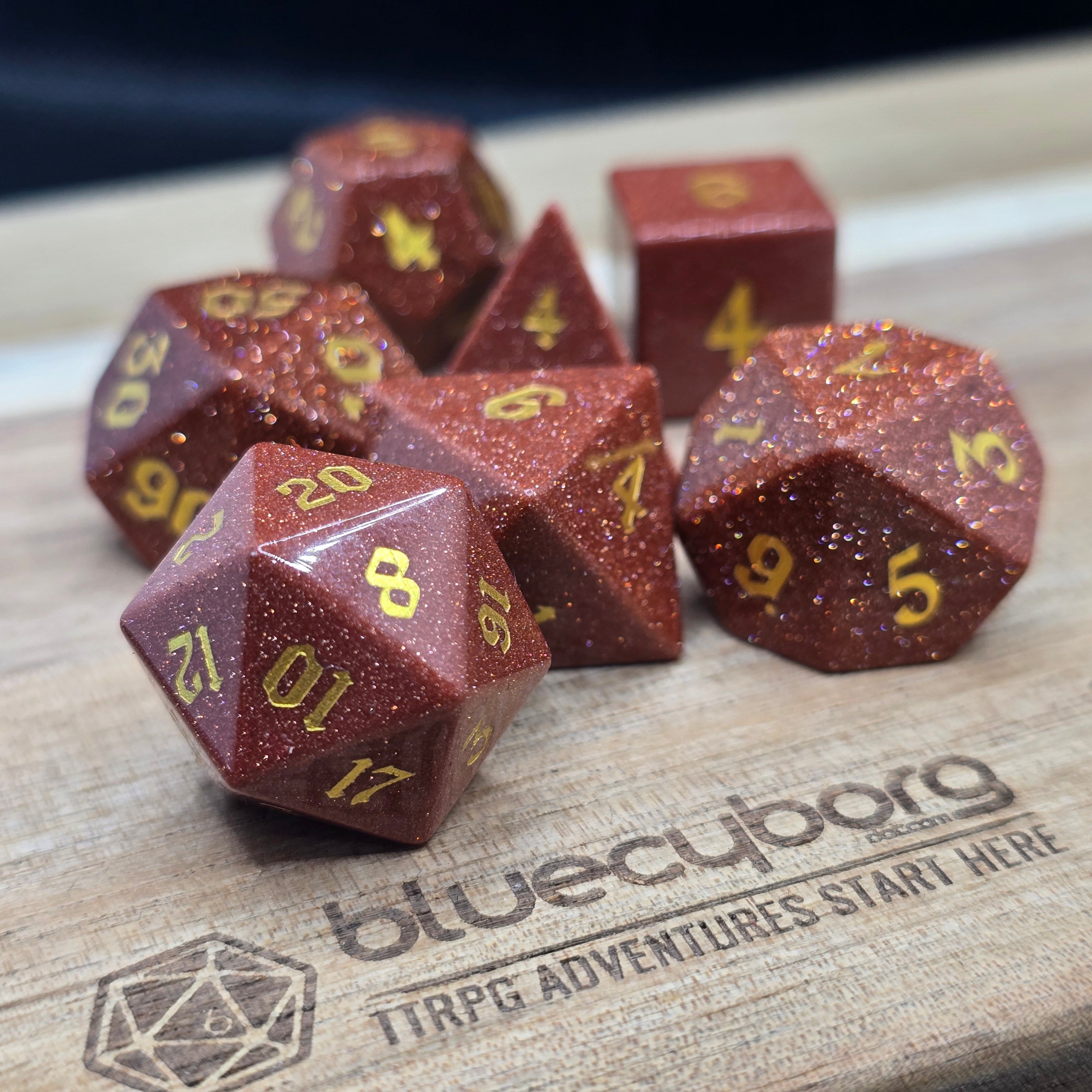 Sands Of Time - Gemstone Dice Set