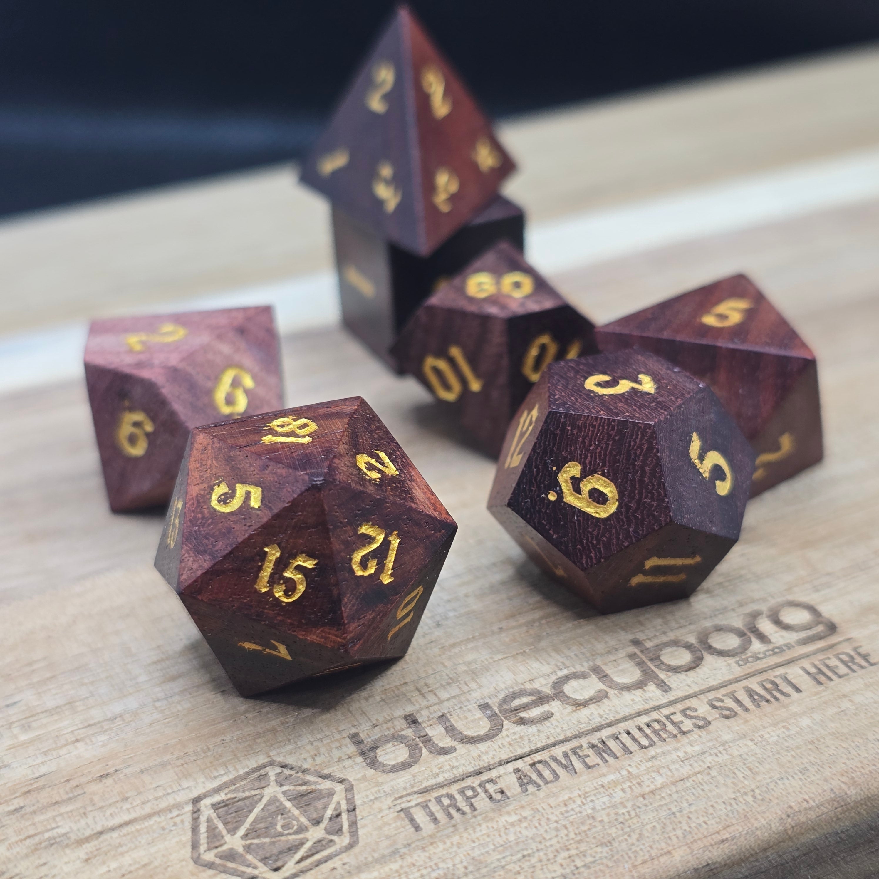 Sandalwood - Wood Dice Set