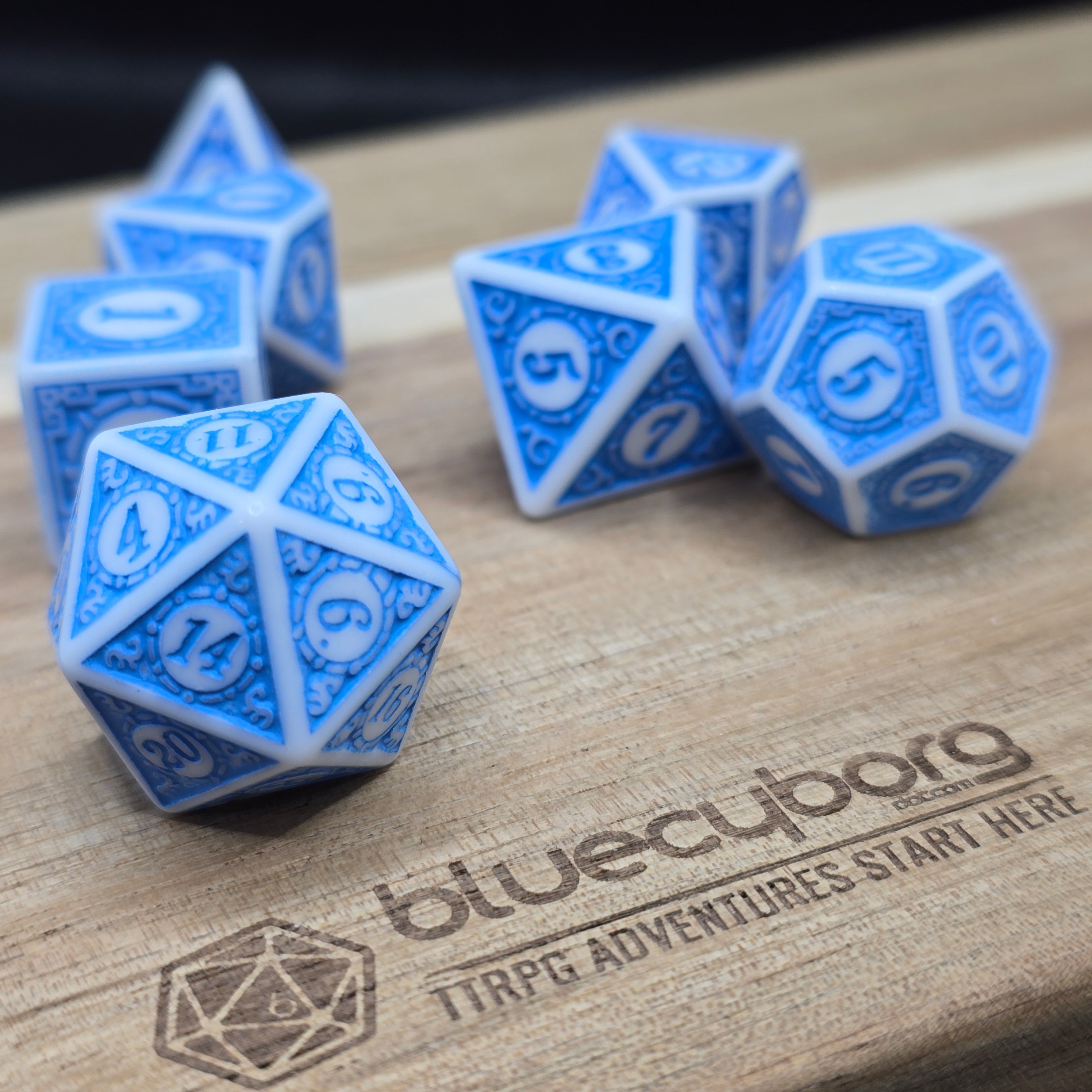 Frostwake Halo - Arcane Orbits - Acrylic Dice Set