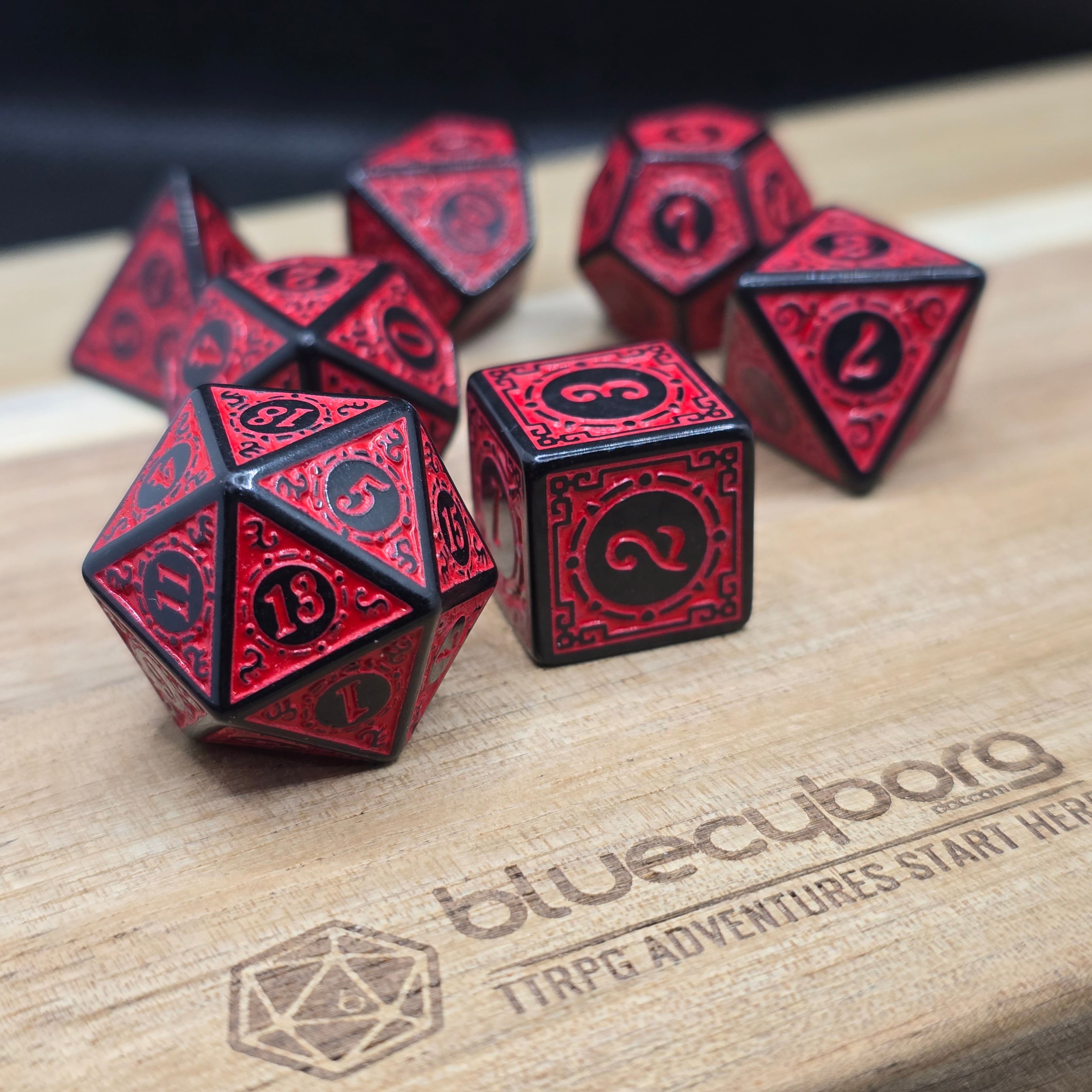 Bloodflare Loop - Arcane Orbits - Acrylic Dice Set