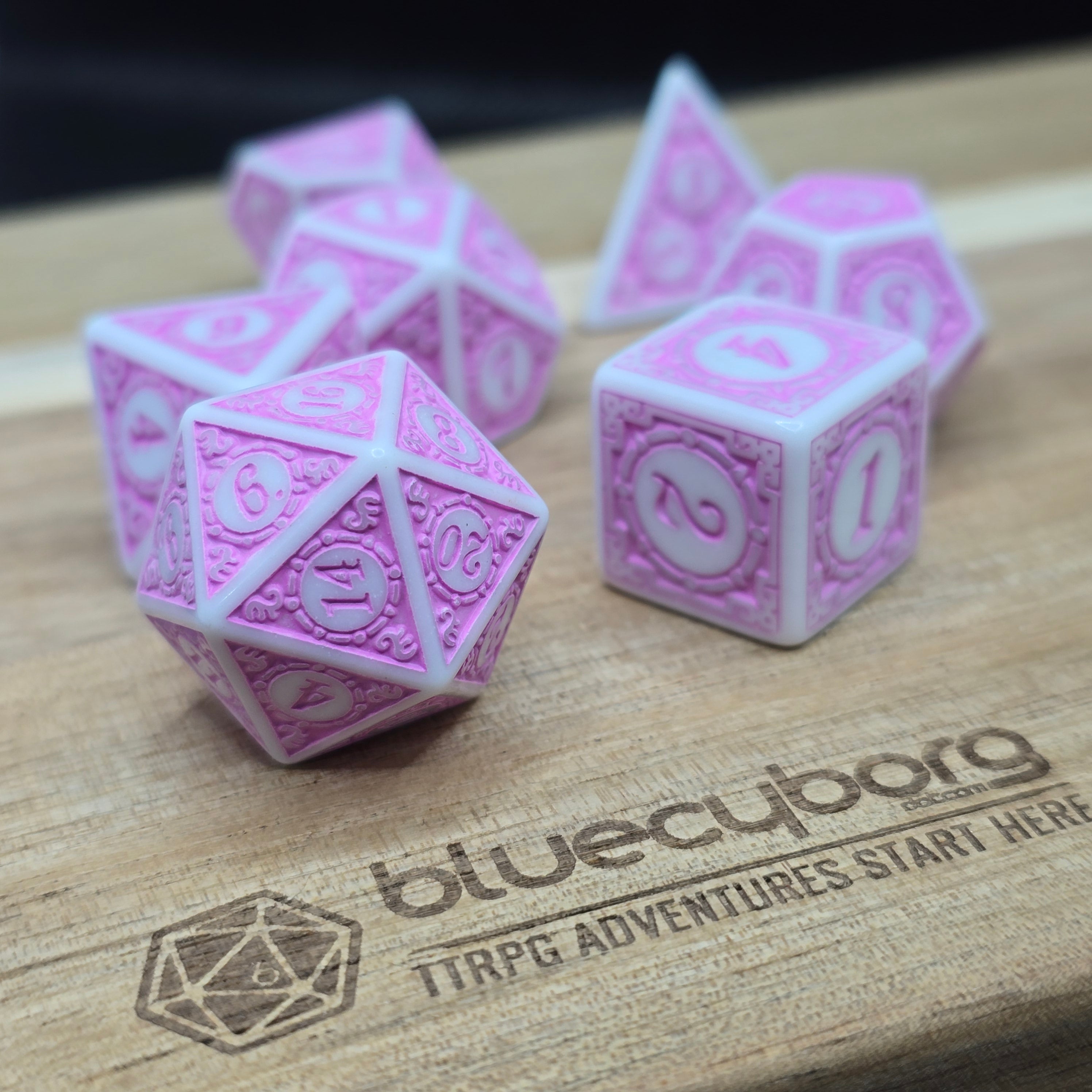 Roselight Orbit - Arcane Orbits - Acrylic Dice Set