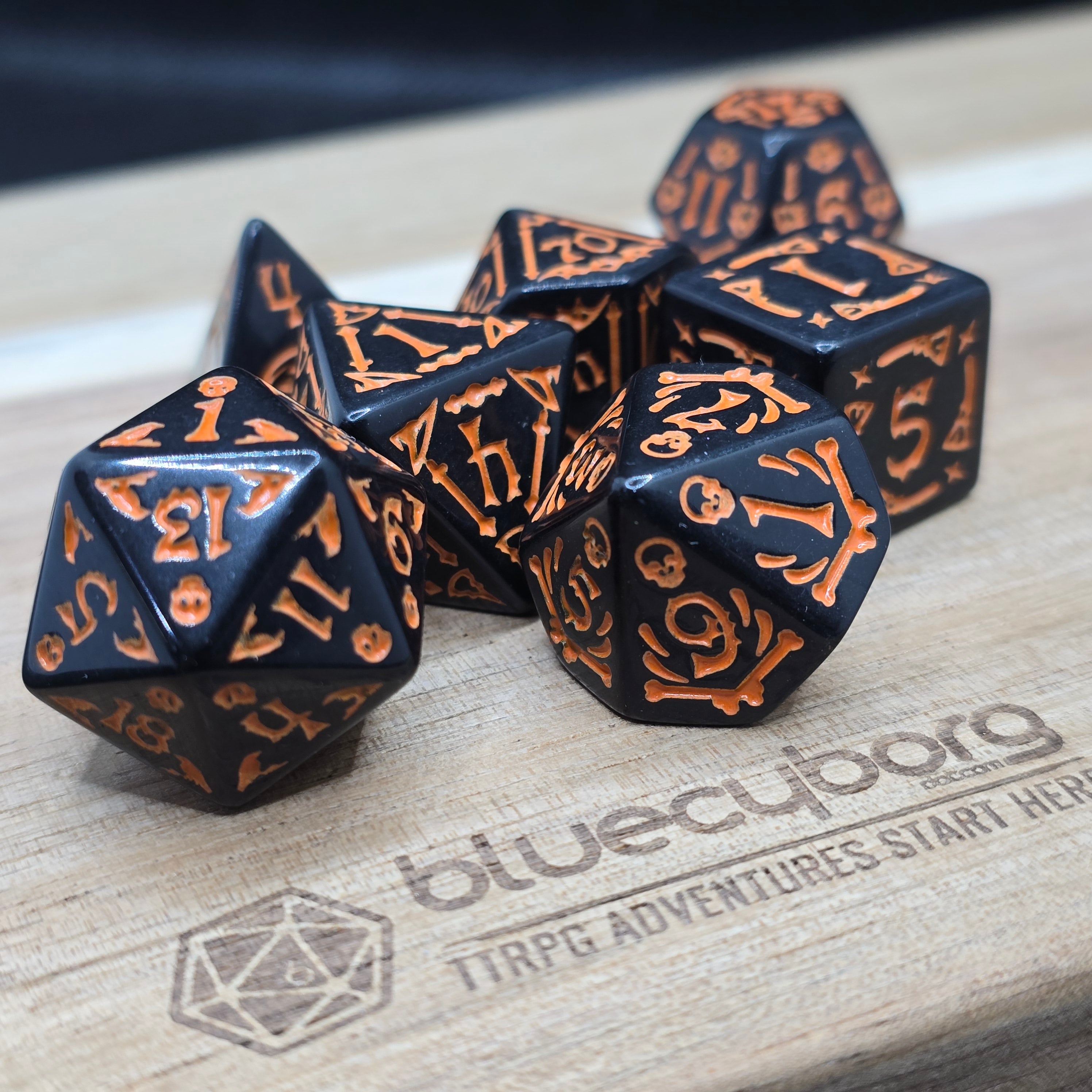 Charred Eclipse - Ghastly Aurora - Acrylic Dice Set
