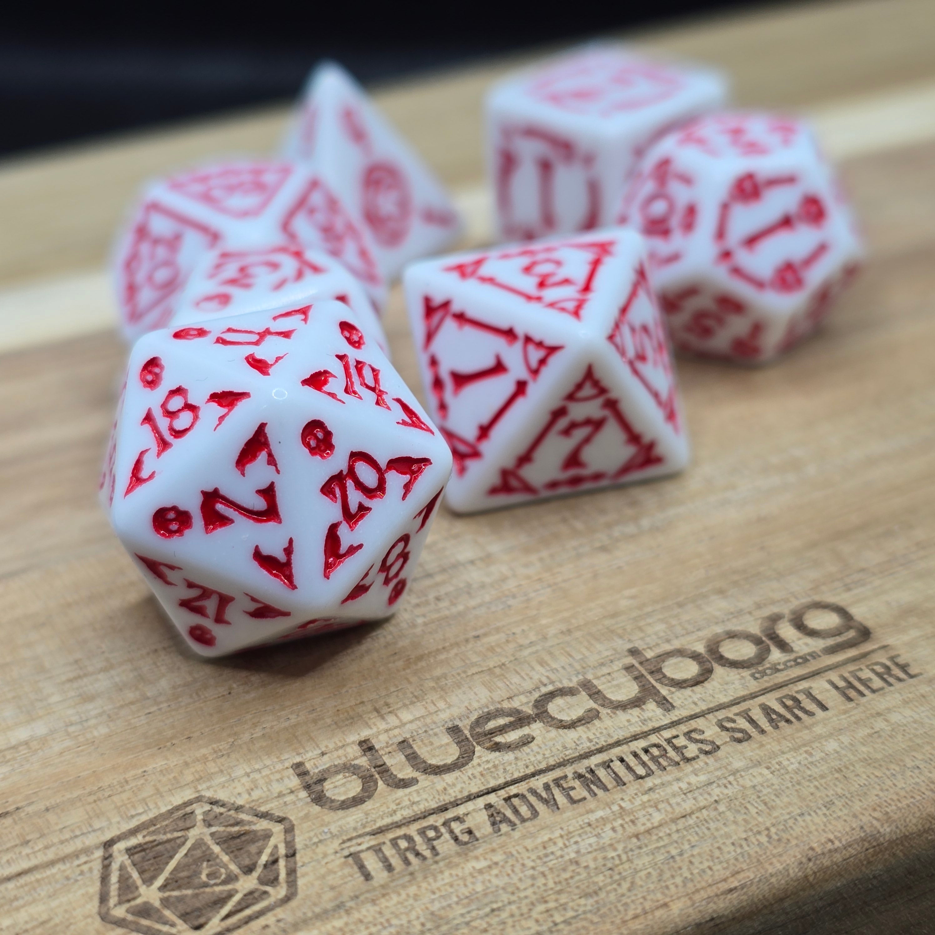 Bloodveil Halo - Ghastly Aurora - Acrylic Dice Set