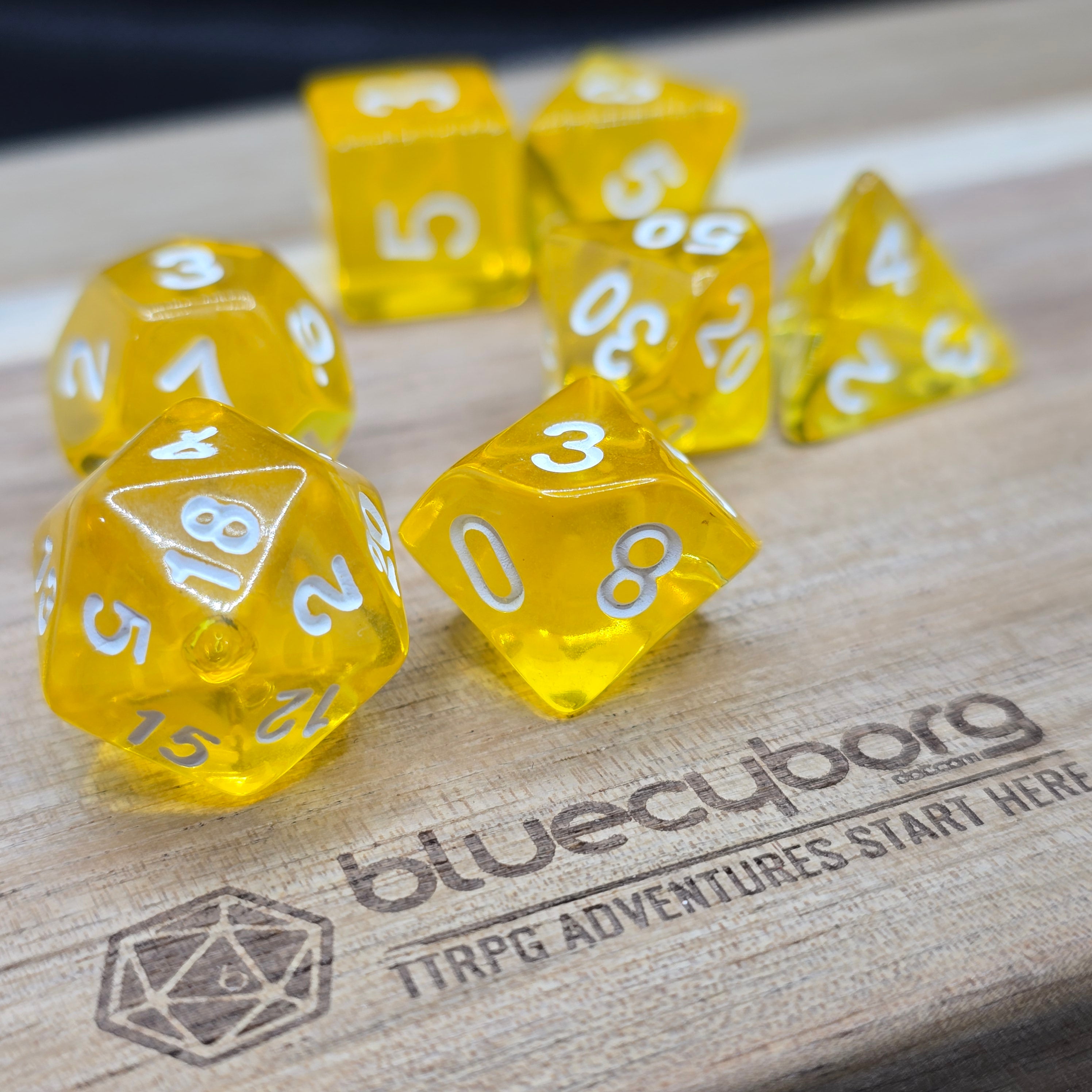 Sunfire Shards - Gem - Acrylic Dice Set