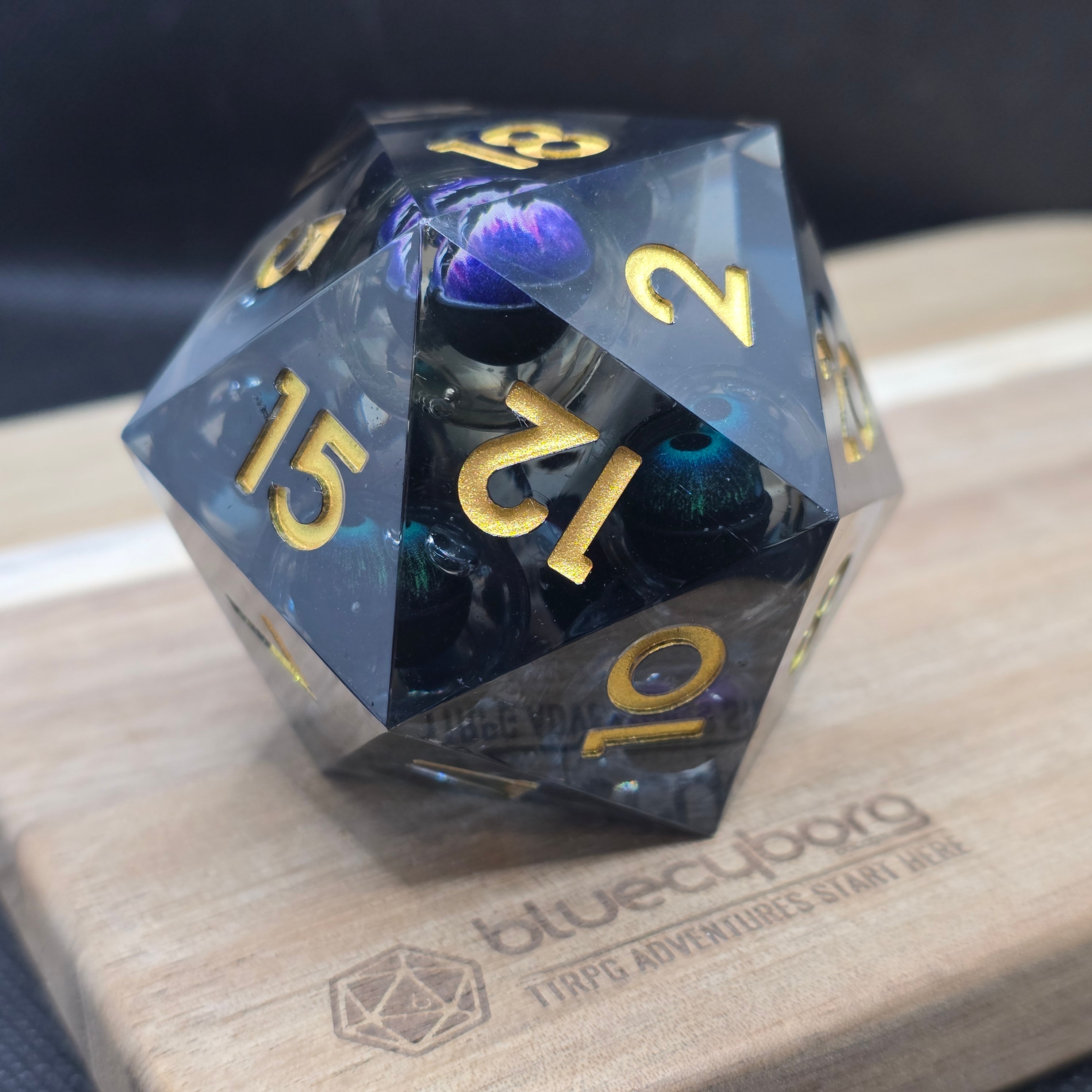 Multi Moving Eyes - Dark - 55mm Liquid Core D20 Chonk