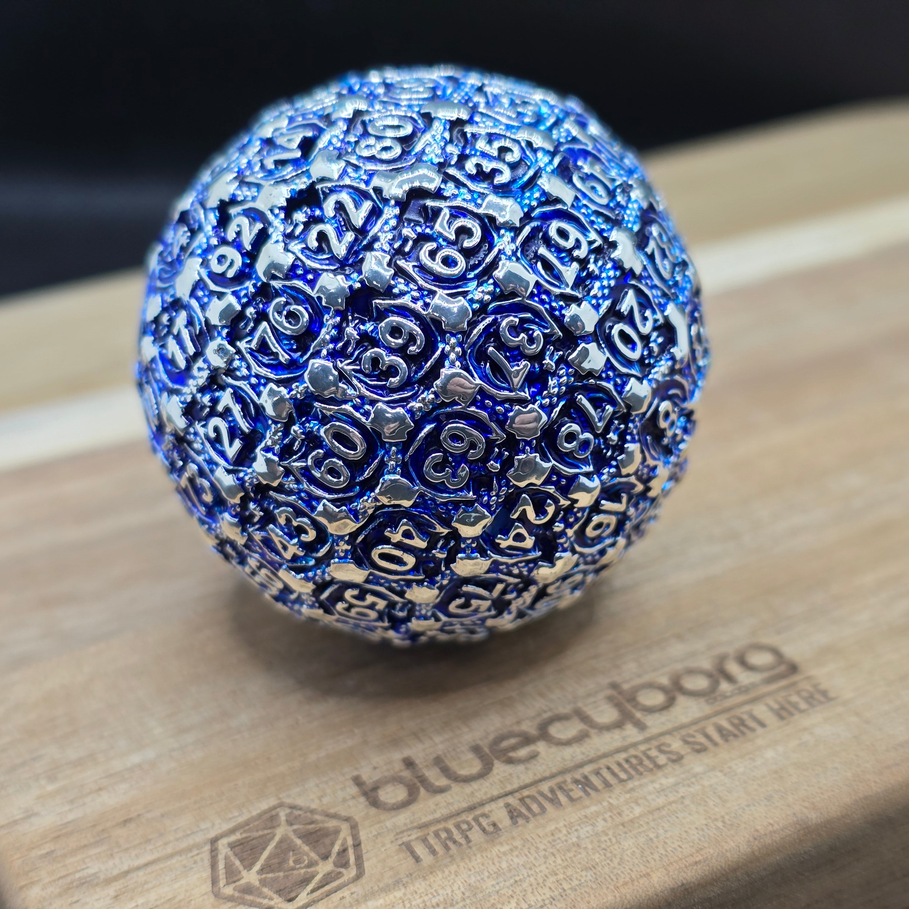 Hollow Dragons - Silver Blue - 48mm Metal D100