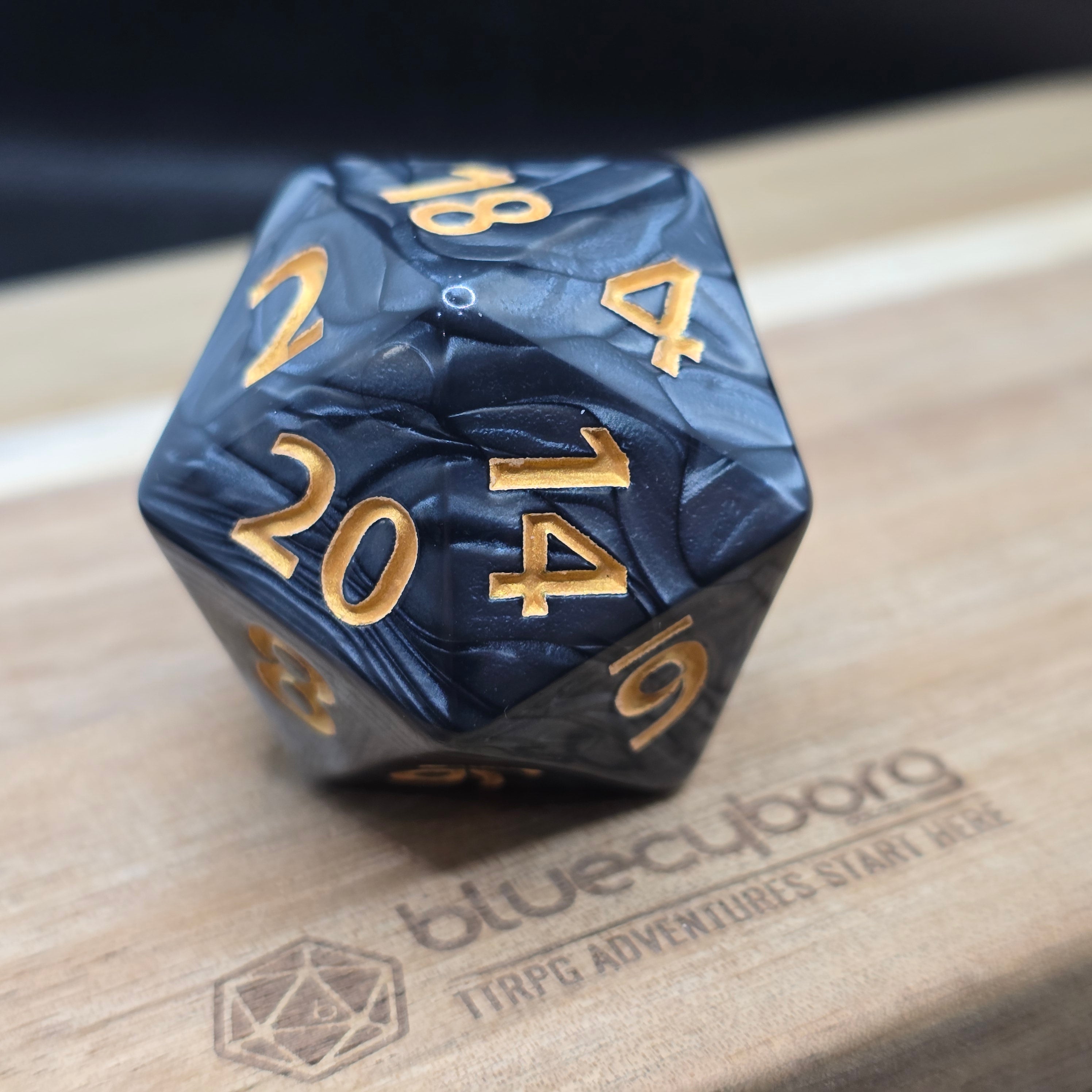 40mm D20 Chonk - Pearl Black